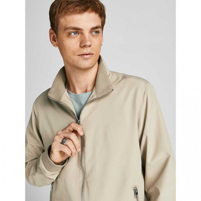 JACK & JONES  JJERUSH HARRINGTON BOMBER NOOS BEIGE