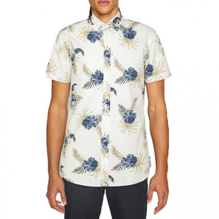 JACK & JONES  JJBECS SHIRT SS WHITE