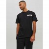 JACK & JONES  JCODIGIT TEE SS CREW NECK LN BLACK