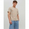 JACK & JONES  JORCRAYON STRIPE TEE SS CREW NECK BEIGE