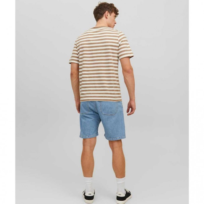 JACK & JONES  JORCRAYON STRIPE TEE SS CREW NECK BEIGE