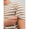 JACK & JONES  JORCRAYON STRIPE TEE SS CREW NECK BEIGE