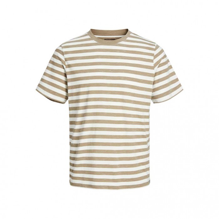 JACK & JONES  JORCRAYON STRIPE TEE SS CREW NECK BEIGE