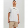 JACK & JONES  JCODIGIT TEE SS CREW NECK LN WHITE