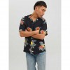 JACK & JONES  JORLUKE FLORES RESORT SHIRT SS SN BLACK