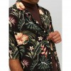 JACK & JONES  JJEJEFF RESORT FLORAL SHIRT SS SN BLACK