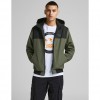 JACK & JONES  JJESEAM JACKET HOOD NOOS GREEN