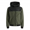 JACK & JONES  JJESEAM JACKET HOOD NOOS GREEN