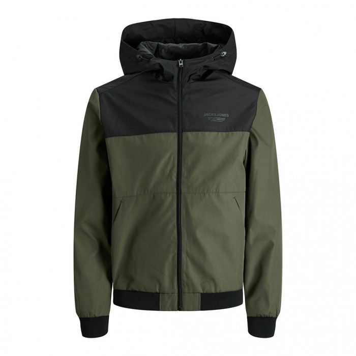 JACK & JONES  JJESEAM JACKET HOOD NOOS GREEN