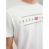 JACK & JONES JJFLAG TEE SS CREW NECK WHITE