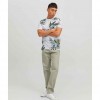 JACK & JONES JPRBLATROPIC AOP SS TEE CREW NECK SN WHITE