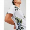 JACK & JONES JPRBLATROPIC AOP SS TEE CREW NECK SN WHITE