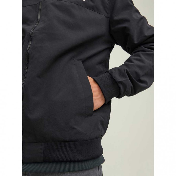 JACK & JONES JJERUSH HOOD BOMBER NOOS BLACK