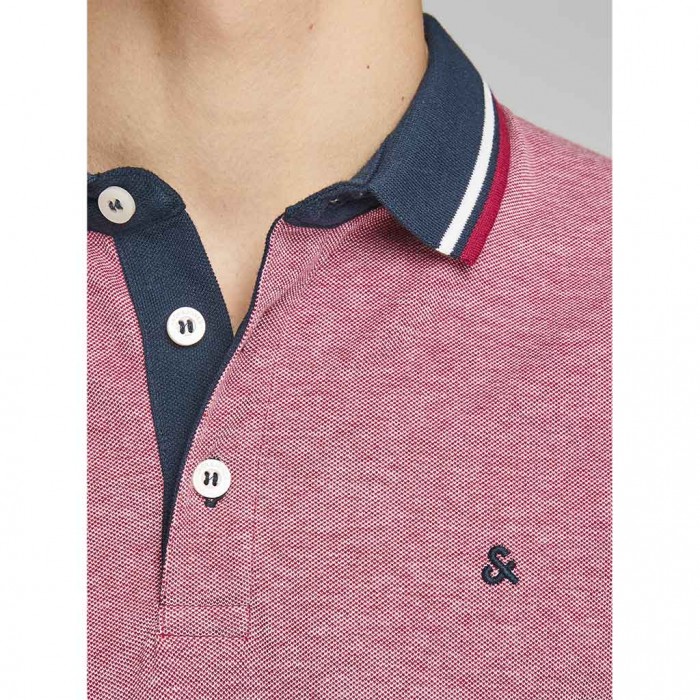 JACK & JONES  JJEPAULOS POLO SS NOOS RED