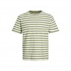 JACK & JONES  JORCRAYON STRIPE TEE SS CREW NECK GREEN