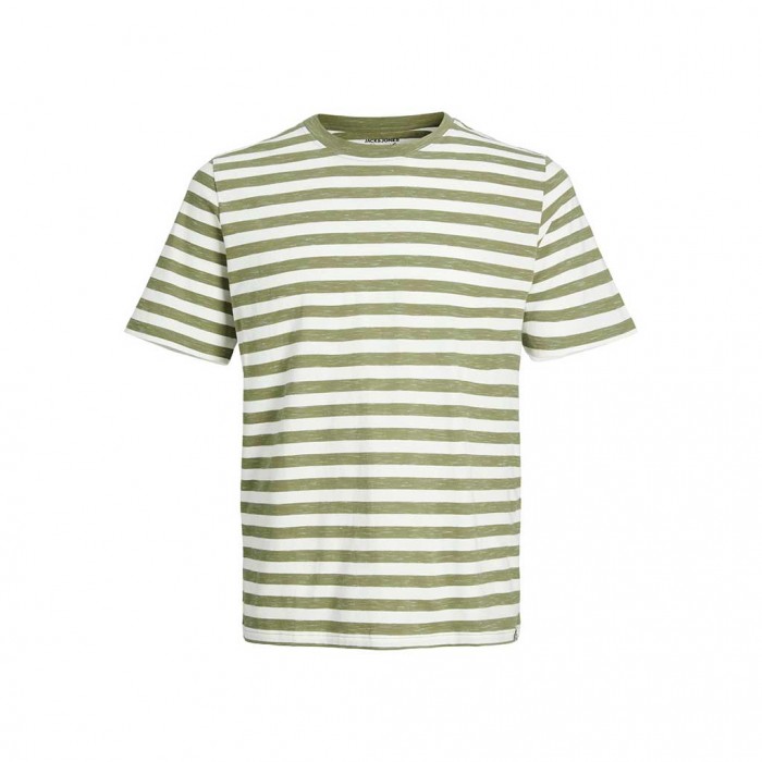 JACK & JONES  JORCRAYON STRIPE TEE SS CREW NECK GREEN