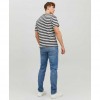 JACK & JONES  JORCRAYON STRIPE TEE SS CREW NECK BLUE