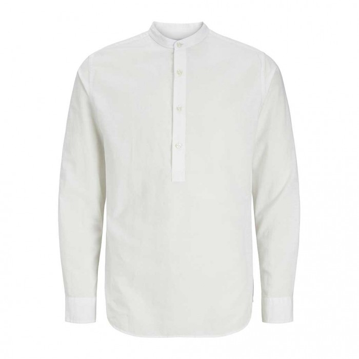 JACK & JONES JJBREEZE HALF PLACKET SHIRT LS WHITE