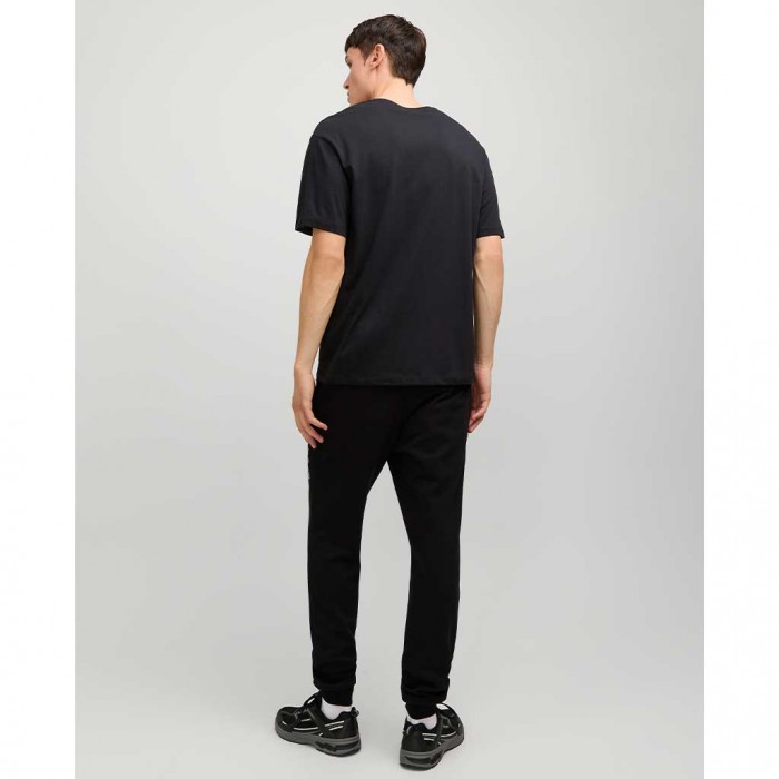 JACK & JONES  JJTAKA TEE SS CREW NECK BLACK