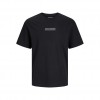 JACK & JONES  JJTAKA TEE SS CREW NECK BLACK