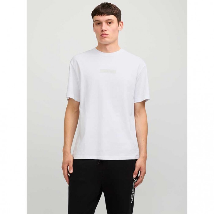 JACK & JONES JJTAKA TEE SS CREW NECK WHITE