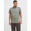 JACK & JONES JJPIERRE SLUB SHIRT SS GREEN