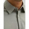 JACK & JONES JJPIERRE SLUB SHIRT SS GREEN