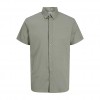 JACK & JONES JJPIERRE SLUB SHIRT SS GREEN