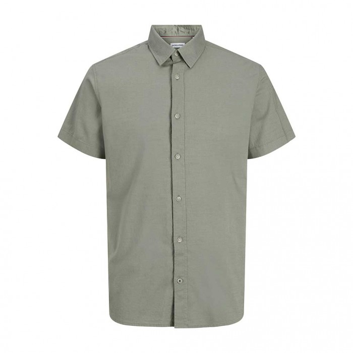 JACK & JONES JJPIERRE SLUB SHIRT SS GREEN