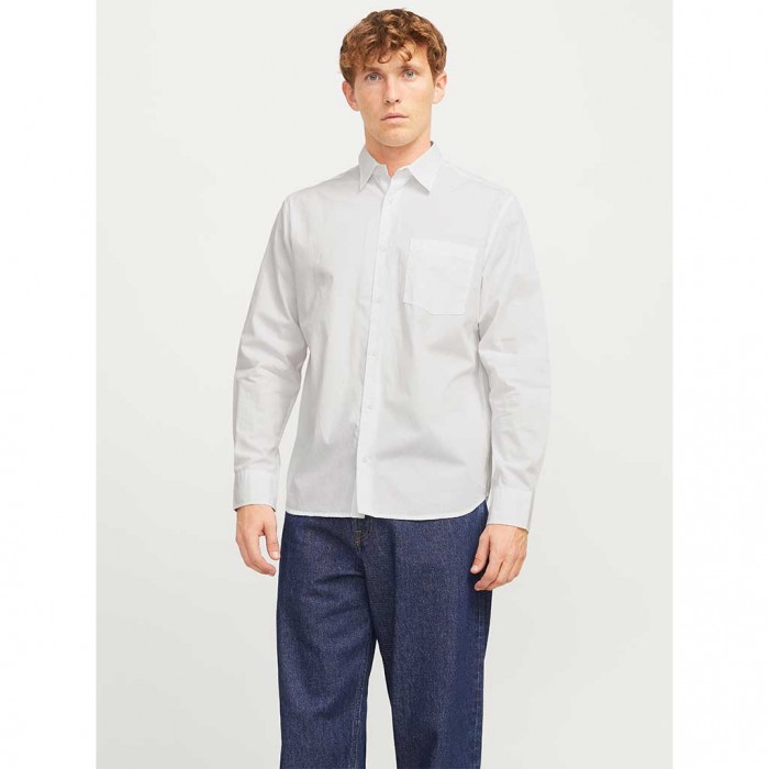 JACK & JONES JJCODY POPLIN MIX SHIRT LS WHITE