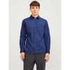 JACK & JONES  JJEREMY DETAIL SHIRT LS NOOS BLUE