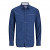 JACK & JONES  JJEREMY DETAIL SHIRT LS NOOS BLUE