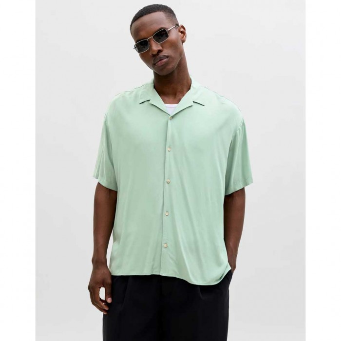 JACK & JONES  JJEJEFF RESORT SOLID SHIRT SS SN GREEN
