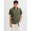 JACK & JONES JJEBREEZE LINEN BLEND SHIRT S/S SN OLIVE JACK & JONES JJEBREEZE LINEN BLEND SHIRT S/S SN OLIVE