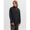 JACK & JONES JJESUMMER LINEN BLEND BAND SHIRT L/S SN BLACK
