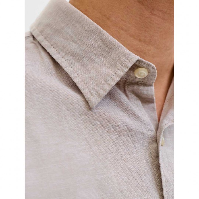 JACK & JONES JJEBREEZE LINEN BLEND SHIRT L/S SN BEIGE