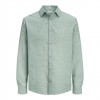 JACK & JONES JJESUMMER LINEN BLEND SHIRT L/S SN GREEN