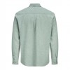 JACK & JONES JJESUMMER LINEN BLEND SHIRT L/S SN GREEN