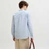 JACK & JONES JJESUMMER LINEN BLEND BAND SHIRT L/S SN CELESTIAL BLUE
