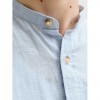 JACK & JONES JJESUMMER LINEN BLEND BAND SHIRT L/S SN CELESTIAL BLUE