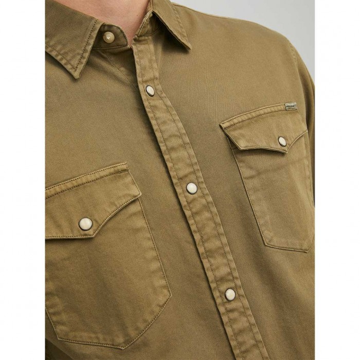 JACK & JONES JJESHERIDAN SHIRT L/S NOOS GREEN