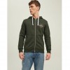 JACK & JONES ZIPPED HOODIE GREEN / ROSIN