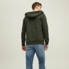 JACK & JONES ZIPPED HOODIE GREEN / ROSIN