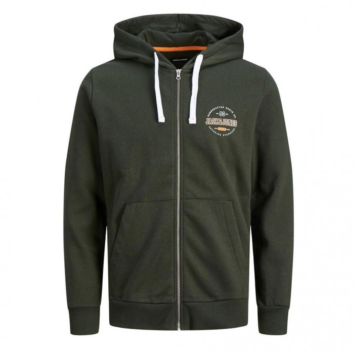 JACK & JONES ZIPPED HOODIE GREEN / ROSIN