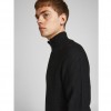 JACK & JONES  JJPANNEL KNIT ZIP CARDIGAN PRE BLACK