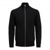 JACK & JONES  JJPANNEL KNIT ZIP CARDIGAN PRE BLACK