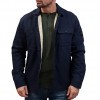 JACK & JONES  JCOBEN CLASSIC TEDDY OVERSHIRT L/S - NAVY BLAZER