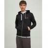 JACK & JONES ZIPPED HOODIE BLACK