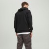 JACK & JONES ZIPPED HOODIE BLACK