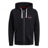 JACK & JONES ZIPPED HOODIE BLACK